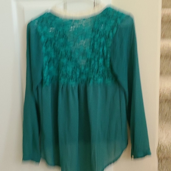 Chloe K chiffon blouse with back lace detail - Picture 3 of 3